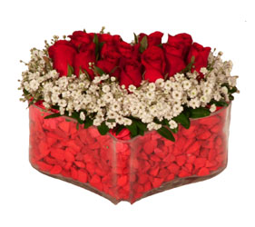 Ankara Sincan Çankaya Çiçekçi firma ürünümüz Kalp içinde gül çiçekleri Ankara çiçek gönder firması şahane ürünümüz 